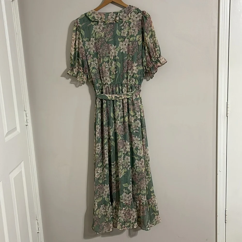 Lauren Conrad flowy ruffle tiered floral maxi dress xl - Picture 7 of 11